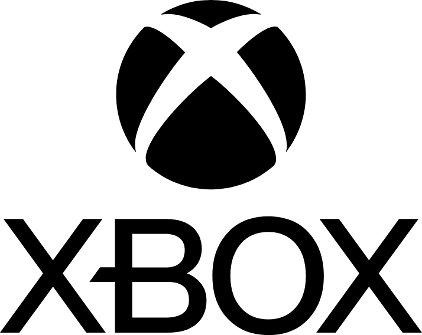 Xbox logo with green X symbol and text.