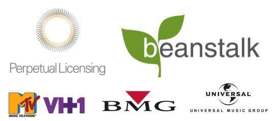 Logos of various companies including Bear, BMG, and others.